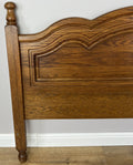Headboard Vintage French Style Oak Double Bed Carved Headboard LOT 61842