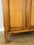 Wardrobe Vintage French Louis Oak Triple Door Carved Armoire Cabinet LOT 6534