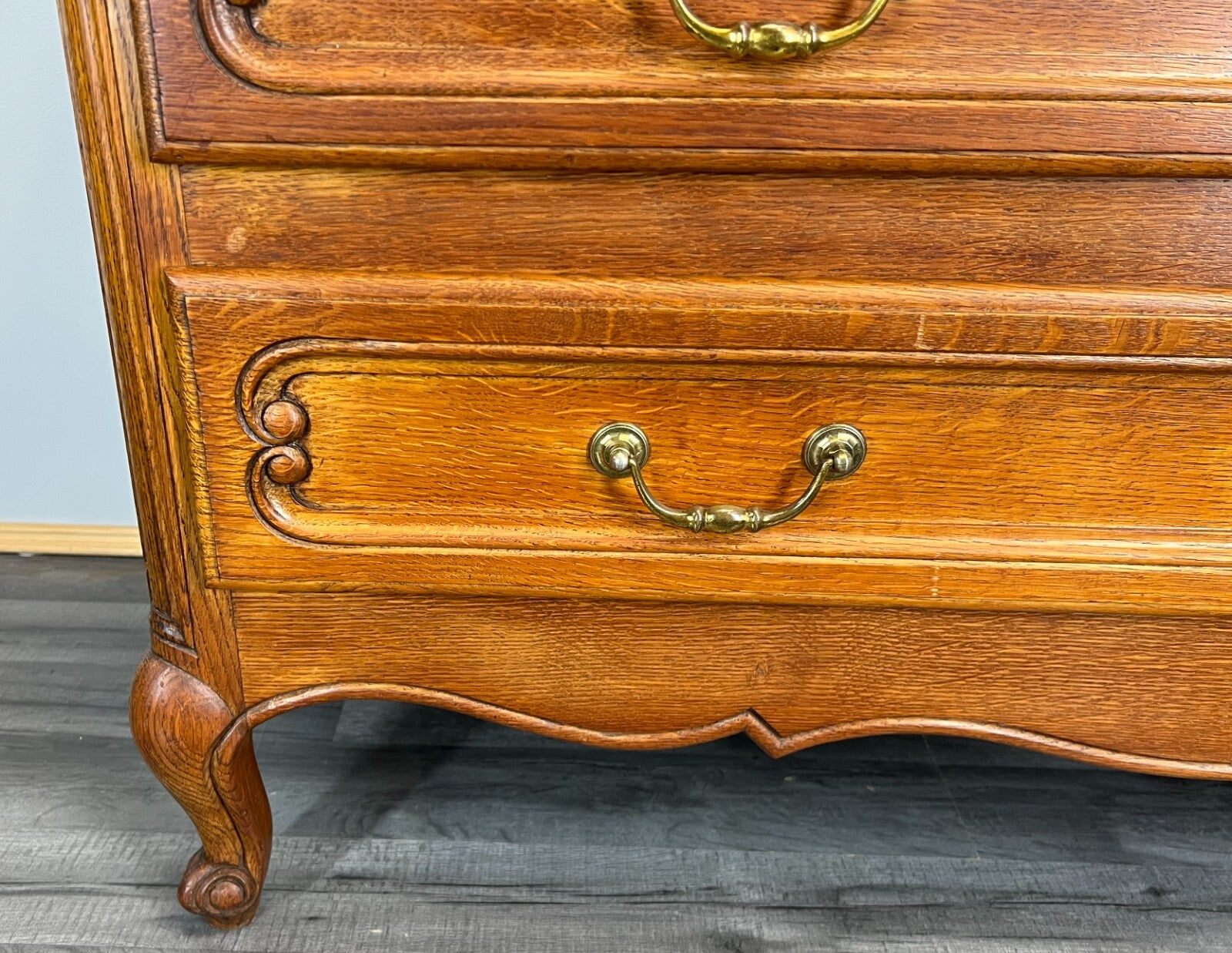 Chest of Drawers Vintage French Louis XVI Style Oak 3 Drawers Cabinet LOT 37705