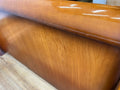 Bed Vintage French Style Sleigh Double Bed Frame Carved Headboard LOT 641112