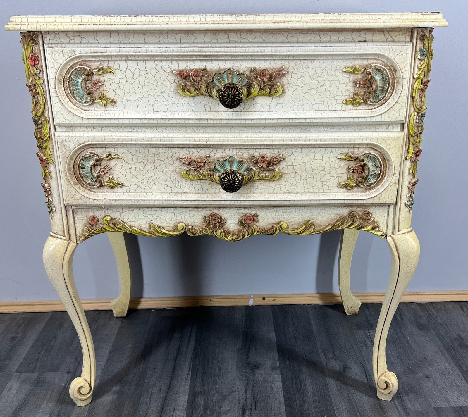 Chest of Drawers Vintage Shabby Chic French Louis 2 Drawers Sideboard LOT 24901