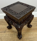 Plant Stand Vintage Chinese Style Mahogany Carved Table LOT 49646