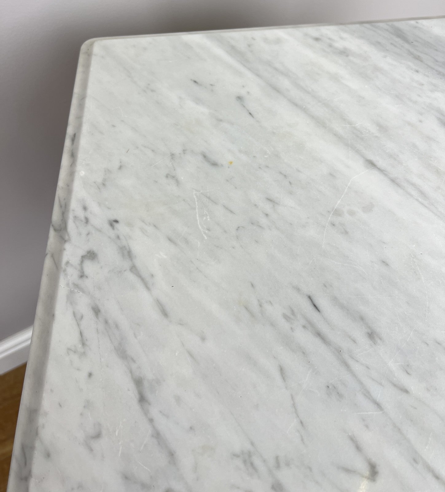 Pair of Bedside Tables Antique French Marble Top Carved Oak Cabinets LOT 491612