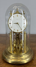 Clock Kern  Vintage Style Glass Dome Brass Anniversary Clock LOT 46760
