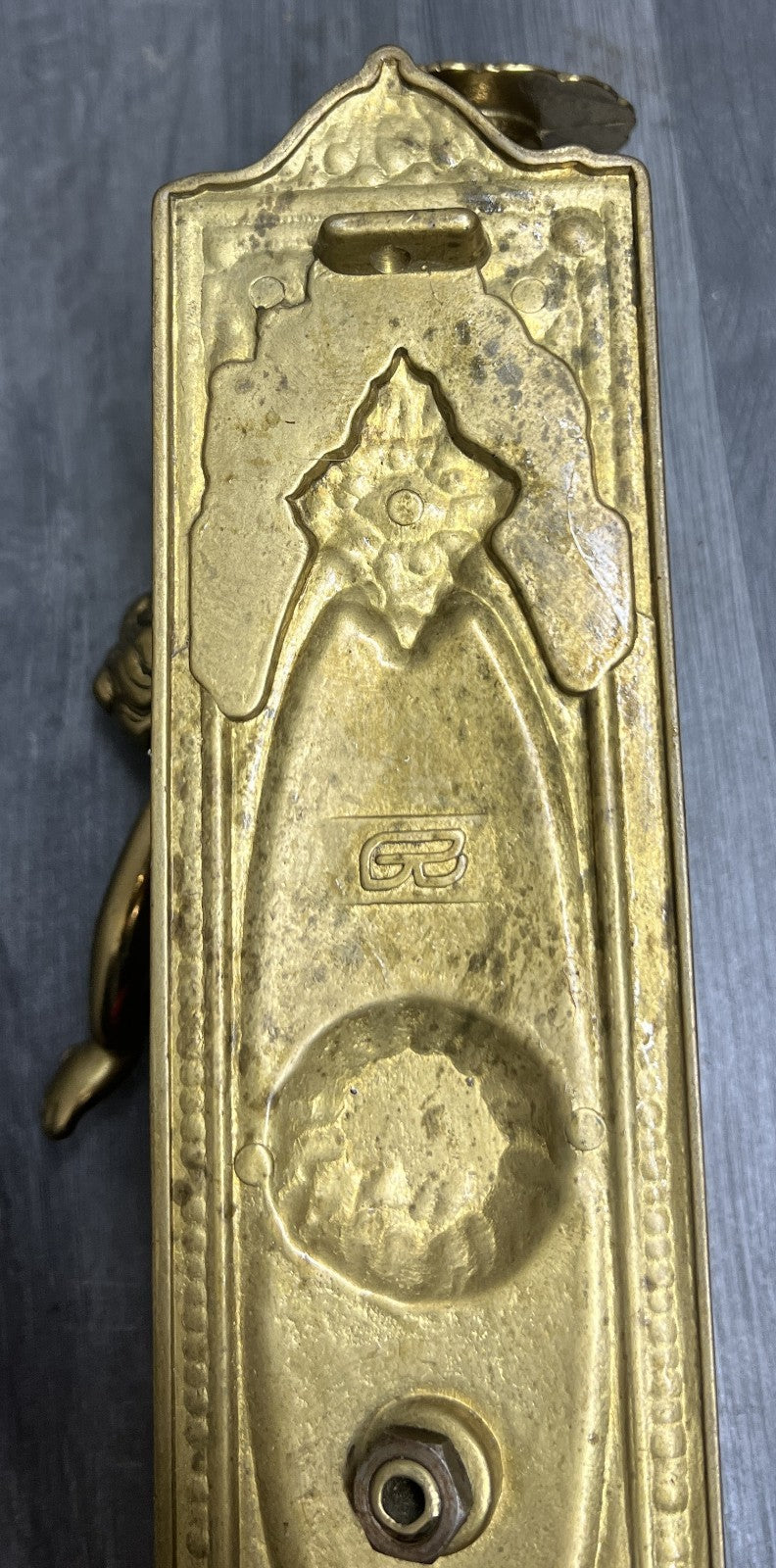 Wall Candle Holder Vintage French Style Sconce Pair Brass Cherub LOT 466513
