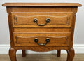 Bedside Table Vintage French Louis Style Oak Nightstand Carved Cabinet LOT 63013