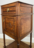 Bedside Table Antique French Style Oak Cabinet Carved Nightstand LOT 63938