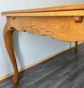 Dining Table Vintage French Louis XVI Carved Oak Extendable Table  LOT 45806
