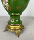 Mantel Clock Set Antique French Garniture Porcelain Bronze Candelabras LOT 36208