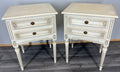 Pair of Bedside Tables Vintage Shabby Chic Louis Nightstands Cabinets LOT 43402