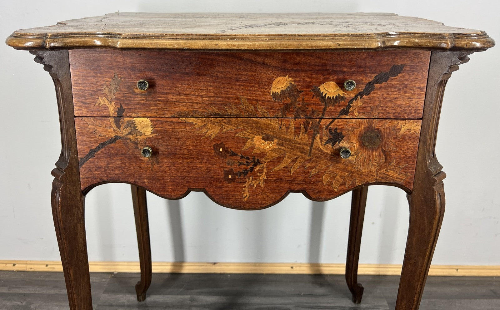 Cabinet Vintage French Louis XVI Style Oak Sideboard Carved Cupboard LOT 42904