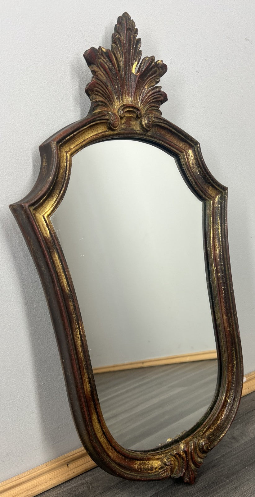 Vintage French Style Carved Wall Mirror Ornate Decorative Wall Frame LOT 47690