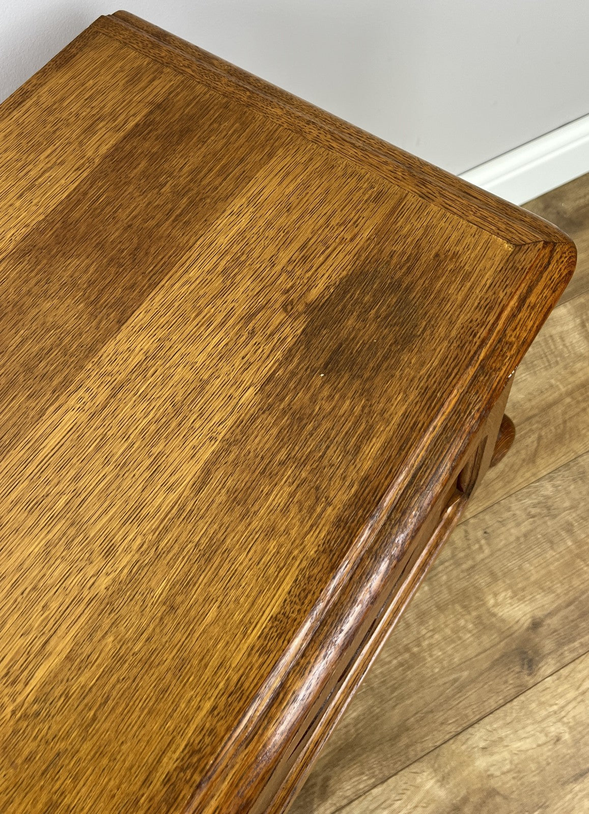 Pair of Bedside Tables Vintage French Louis Oak Nightstands Cabinets LOT 621111