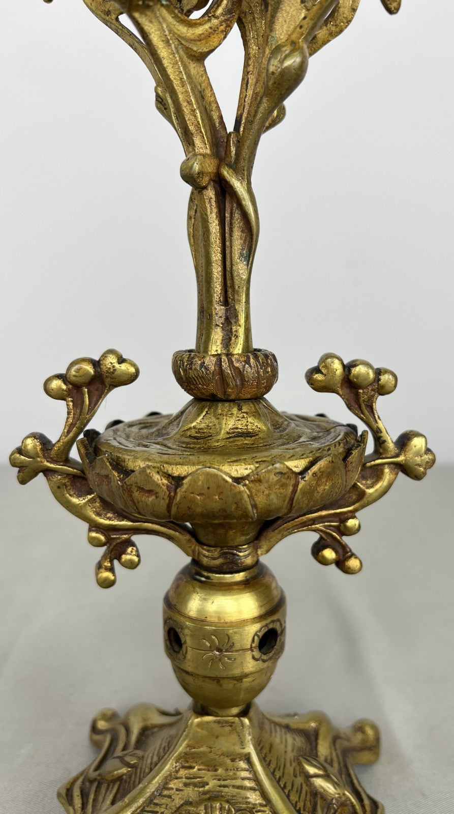 Pair of Candelabras Vintage French Style Ornate 5 Arm Candle Holders LOT 6475