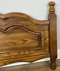 Footboard Vintage French Style Oak Double Bed Carved Footboard LOT 61834
