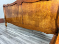 Bed Vintage French Louis XVI Double Bed Frame Oak Carved Headboard LOT 458610