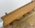 French Vintage Coat Rack Oak 5 Hooks Wall Shelf Carved Coat Hanger LOT 49619