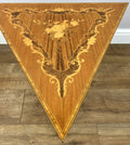 Vintage French Nested Triangle Inlaid Set 3 Pieces Carved Tables LOT 49066