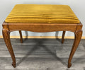 Footstool Vintage French Louis Style Oak Table Stool Upholstered Seat LOT 44224