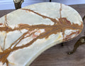 Nested Tables Vintage French Marble Onyx Brass Tables Set LOT 497010