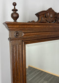 Antique French Style Carved Wall Mirror Oak Ornate Wall Frame LOT 45522