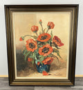 Vintage French Painting Floral Still Life Framed Artwork Signed LOT 46300