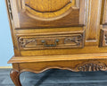 Cabinet Vintage French Louis XIV Oak Sideboard with Carved Cupboard LOT 44716