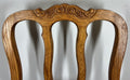 Chairs Vintage French Louis XVI Style Oak Upholstered Set of 4 Carved LOT 44039