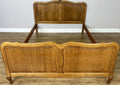Bed Vintage French Louis Style Oak Double Bed Frame Carved Headboard LOT 63880