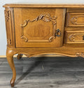 Cabinet Vintage French Louis XVI Style Carved Desk 2 Drawers Sideboard LOT 45094