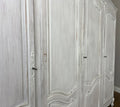Wardrobe Vintage French Louis XVI Shabby Chic Four Door Oak Armoire LOT 616512