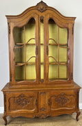 Bookcase Vintage French Louis XVI Oak Display Cabinet Carved Sideboard LOT 62820
