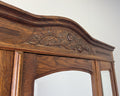 Wardrobe Antique French Oak Two Door Mirrored Carved Armoire Cabinet LOT 61444