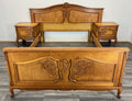 Bed Vintage French Louis XVI Double Bed Frame with Bedside Tables LOT 46280