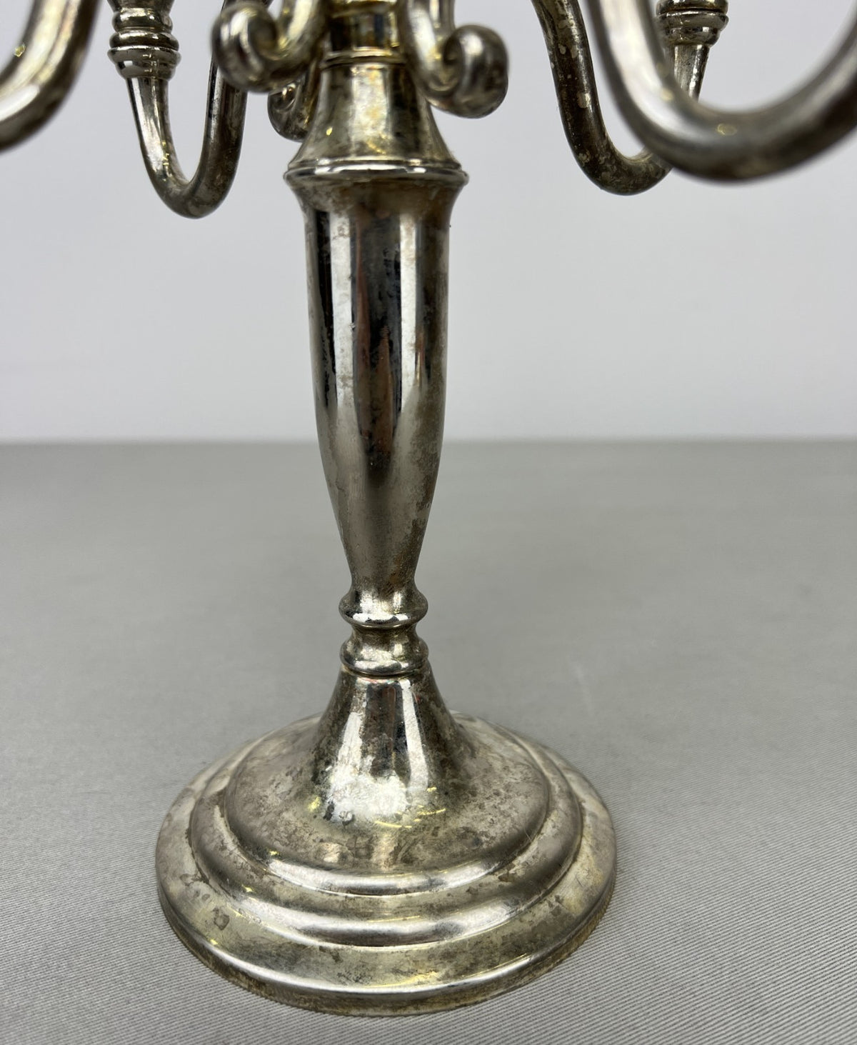 Pair of Candelabras Vintage French Style Metal Five Arm Candle Holders LOT 6482