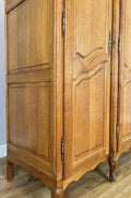 Wardrobe Vintage French Louis XVI Style Oak Four Door Carved Armoire LOT 63867