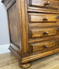 Chest of Drawers Vintage French Style Oak 4 Drawers Carved Cabinet LOT 62586