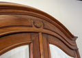 Wardrobe Antique French Style Walnut Mirrored Two Door Carved Armoire LOT 6538