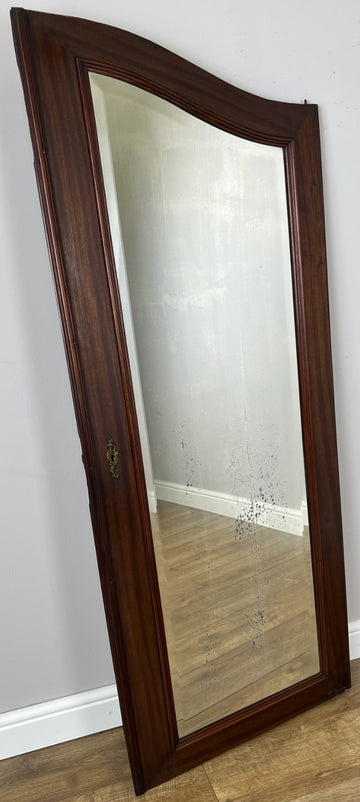 Mirror Antique French Style Oak Carved Wardrobe Mirror Shaped Frame LOT 61920