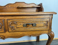 Bench Cabinet Vintage French Louis XVI Style Oak Carved Sideboard LOT 48076