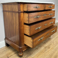 Chest of Drawers Antique French Walnut Marble Top Five Drawer Cabinet LOT 645115