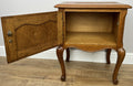 Pair of Bedside Tables Vintage French Louis Oak Nightstands Cabinets LOT 62119