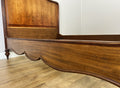 Bed Antique French Style Double Bed Frame Walnut Carved Headboard LOT 640713