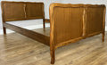 Bed Vintage French Louis XVI Double Bed Frame Oak Carved Headboard LOT 63962