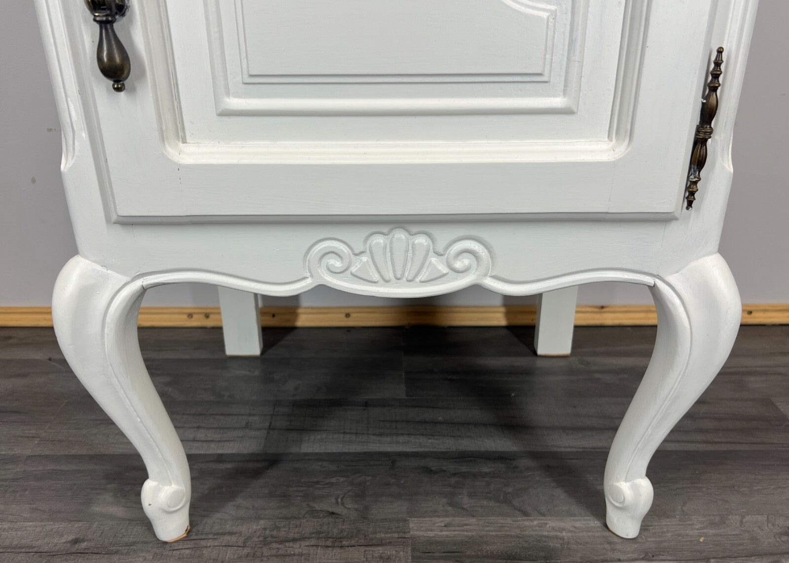 Pair of Bedside Tables Antique French Style Shabby Chic Carved Cabinets LOT 29865