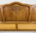 Bed Vintage French Louis XVI Double Bed Frame Oak Carved Headboard LOT 46177