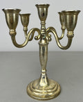 Pair of Candelabras Vintage French Style Metal Five Arm Candle Holders LOT 6484