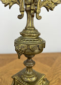 Pair of Candelabra Antique French Style Brass Five Arm Candle Holders LOT 602519
