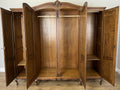 Wardrobe Vintage French Louis XVI Style Oak Four Door Carved Armoire LOT 611311