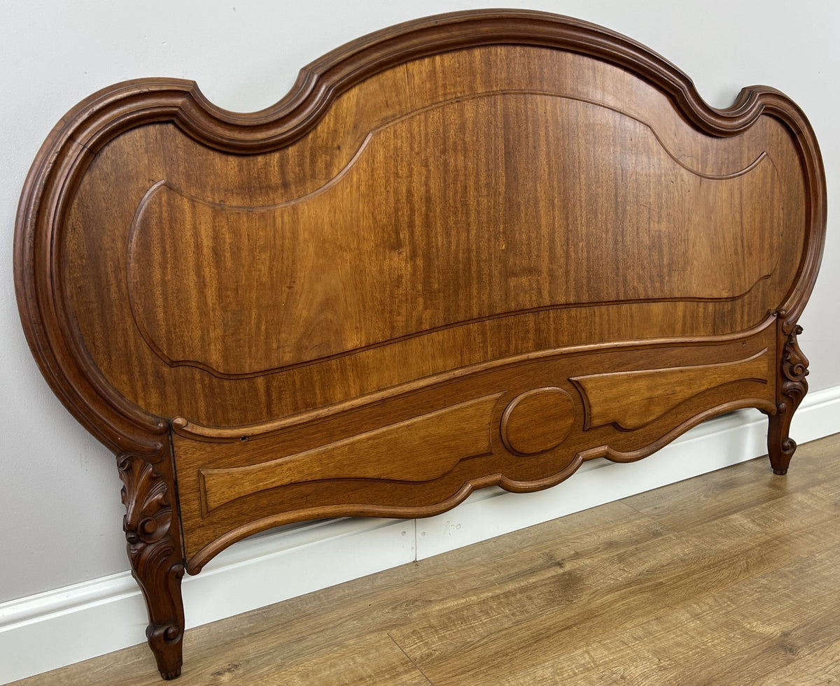 Footboard Antique French Style Walnut Double Bed Carved Footboard LOT 64471